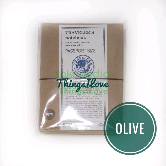 

Midori TRAVELER'S Notebook Passport Size - Olive - Authentic