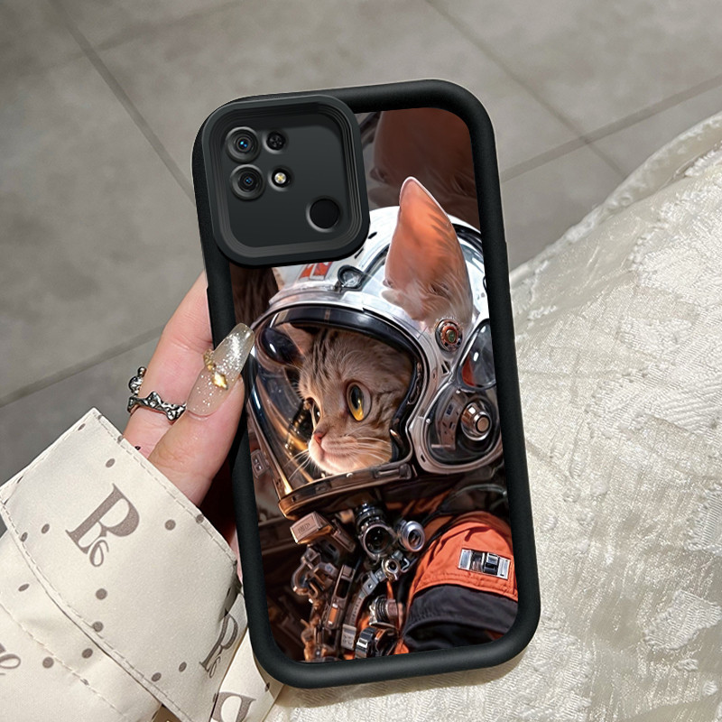 Casing Hp Xiaomi Redmi 10C Case HP Casing sarung Softcase lembut Kesing ponsel pola kucing Mesin luc