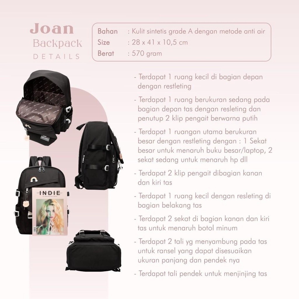 Promo Mega Sale 4.4 // JIMS HONEY TAS RANSEL WANITA JOAN BACKPACK