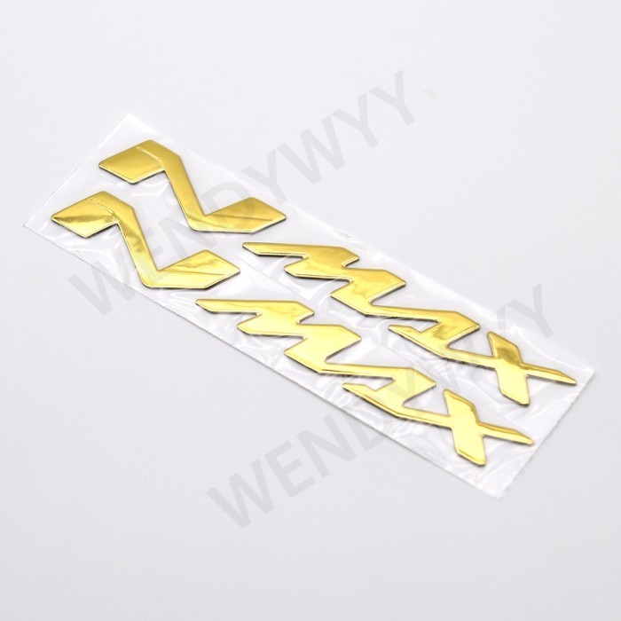 PALING BARU 2PCS STIKER EMBLEM 3D BAHAN KARET LEMBUT UNTUK MOTOR YAMAHA NMAX N-MAX