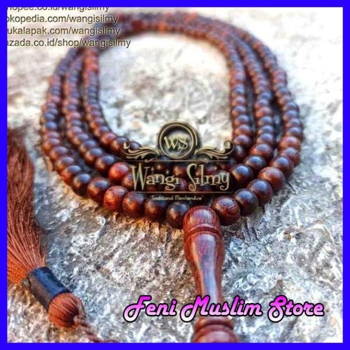Tasbeh Tasbih Galih Asem 200 Butir - Tasbih Kayu 200 Butir Galih Asem