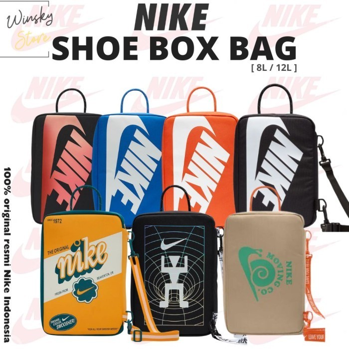 Tas Sneakers Sepatu Nike Shoes Shoe Box Bag Original Bnwt With Strap Promo