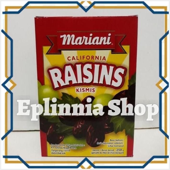 

[EPL] MARIANI CALIFORNIA RAISINS RAISIN KISMIS 250 GR