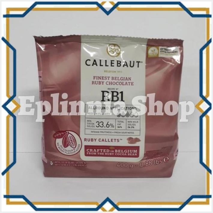 

[EPL] CALLEBAUT RUBY CHOCOLATE RB1 BUBY CALLETS 400 GR - COKELAT SUSU