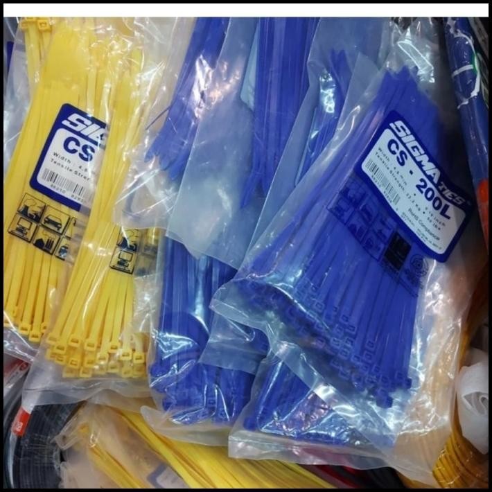 

HOT DEAL KABEL TIES SIGMA 200L ISI 100 WARNA 20 CM - BIRU