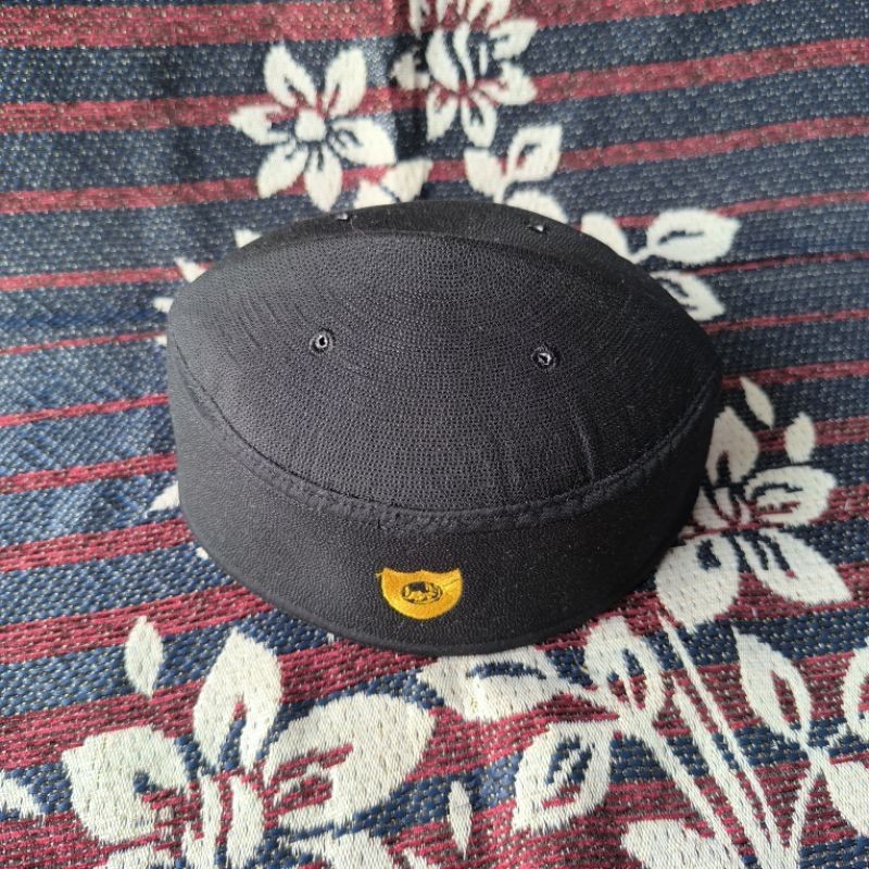 Peci Malaysia Hitam logo emds  Peci malaysia original  peci malaysia terompah peci malaysia motif pe