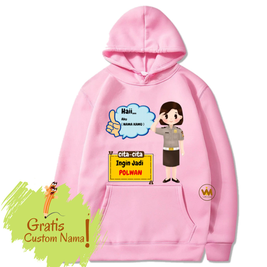 hoodie anak Polwan / jaket hoodie anak polwan / Hoodie sweaters anak cita-cita polwan