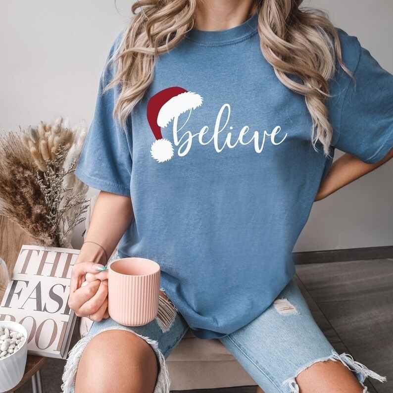 Believe Christmas Shirt Christmas Believe Shirt Christmas Shirt Merry Christmas Shirt Xmas Gift Gift