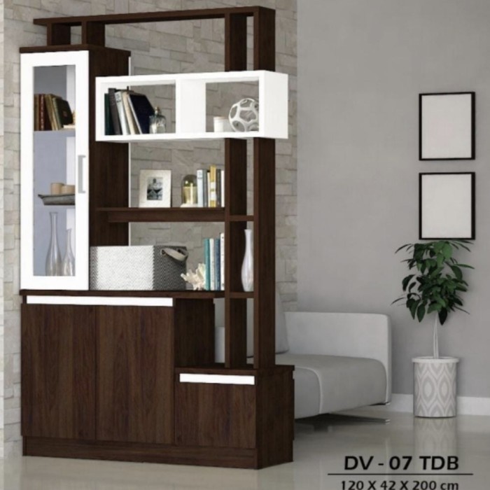 Partisi Penyekat Ruangan 120cm Dv Minimalis / Lemari Sekat Ruangan