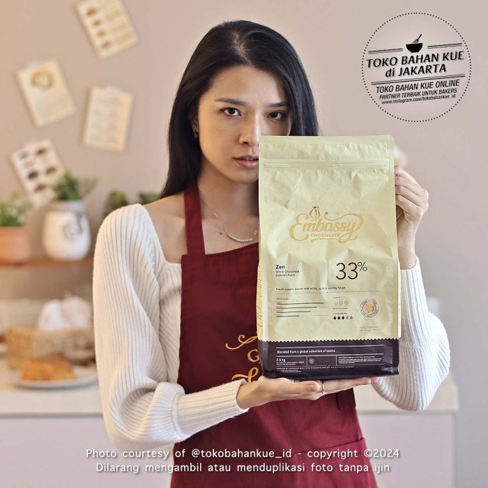 

Cabina Embassy Chocolate - Zen 33% 2,5Kg White Couverture Tulip Cokelat Putih