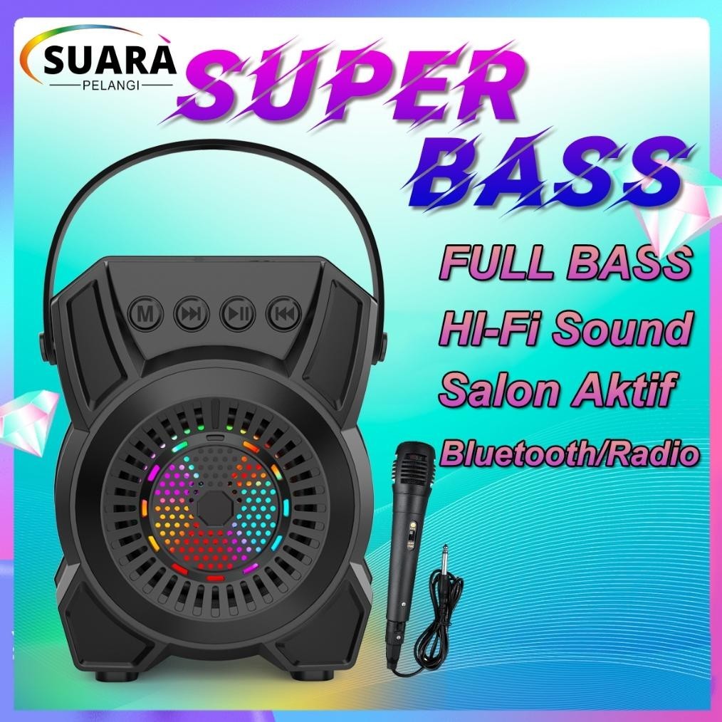 Diskon Lagi  [Pro Bass] Speaker Bluetooth Karaoke Super Bass Robot Jbl Original Aktif Portabel Mini 