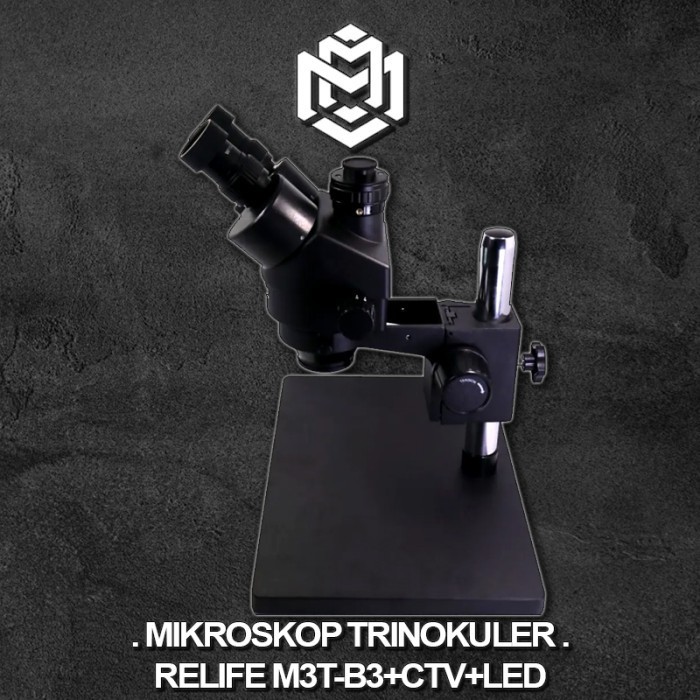 Mikroskop Trinokuler Relife M3T-B3+Led Original / Mikroskop M3T-B3-Led