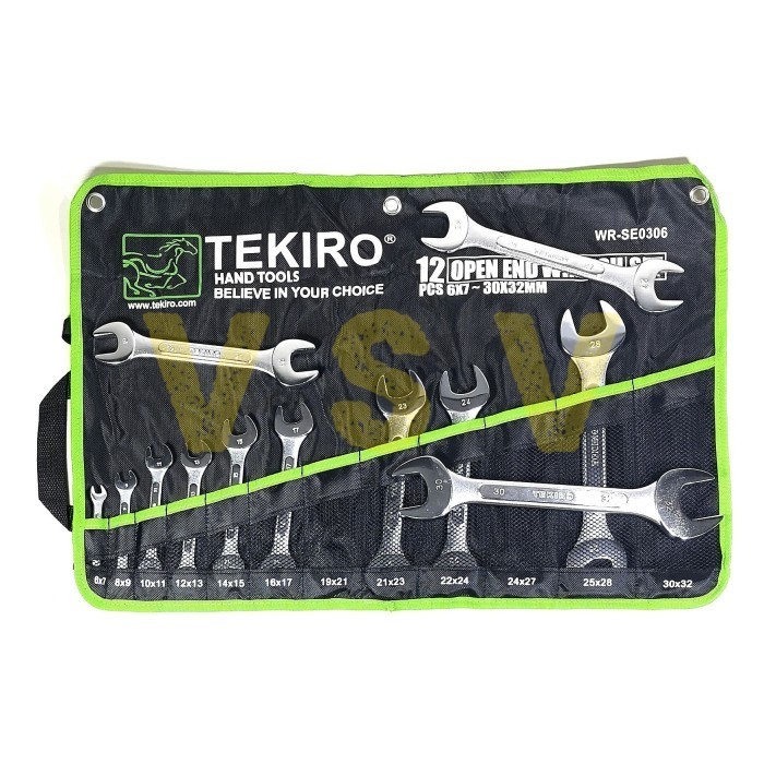 Tekiro Open End Wrench Set 12 Pcs 6-32 Mm Kunci Pas Set 6-32 Mm 12 Pc