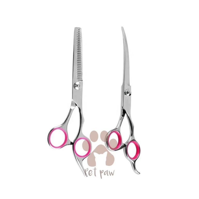 Gunting Grooming Pet Grooming Scissors Gunting Potong Bulu Anjing Kucing Anabul Lengkung Curve Sasak