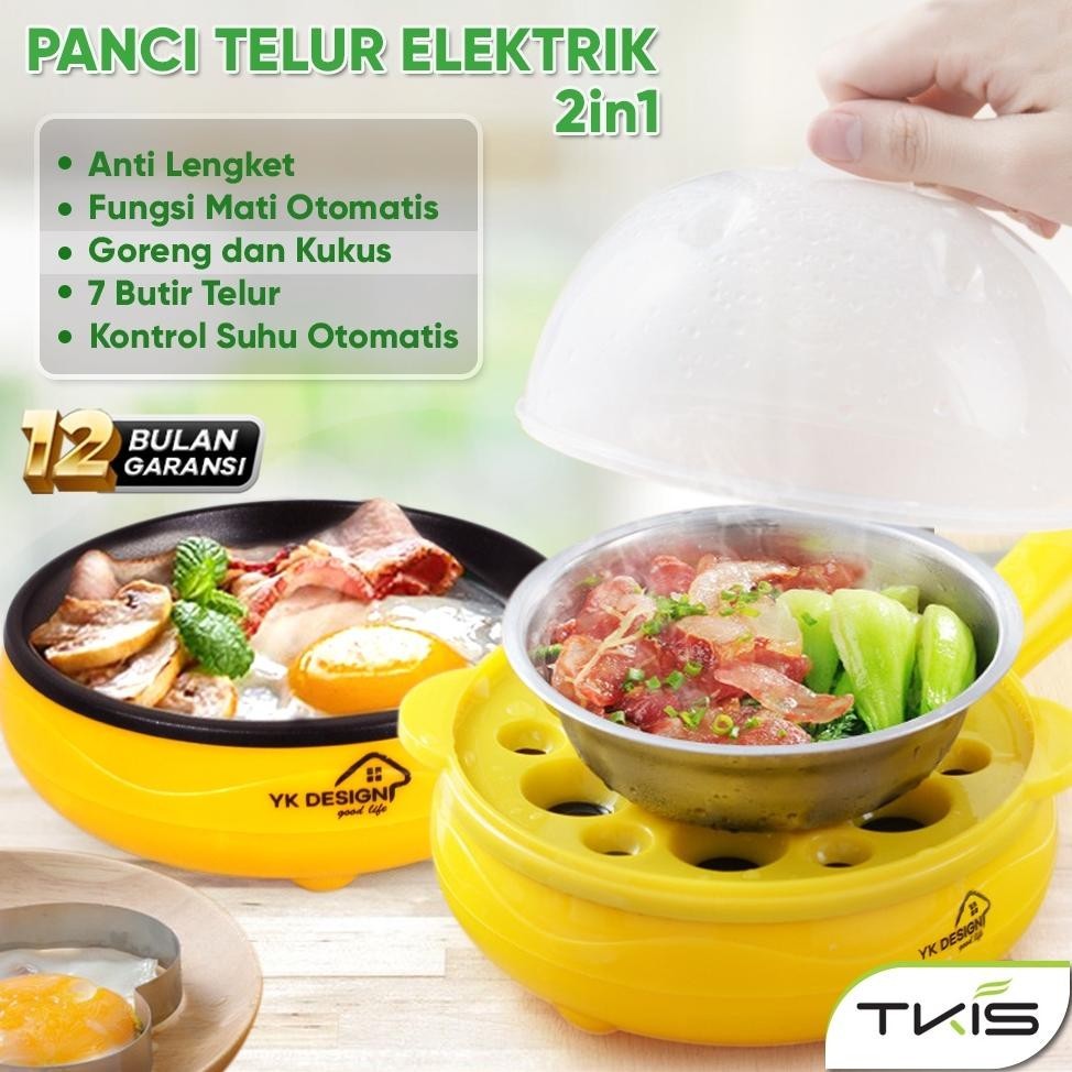 Panci Listrik Goreng Steak Panci Elektrik dengan kukusan telur YK-806