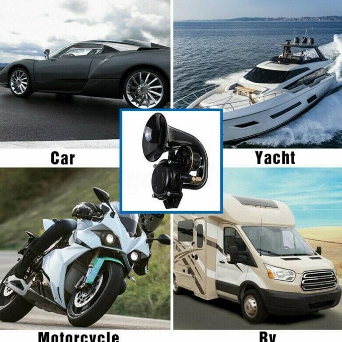 Klakson Siput Tanduk Klakson Keong 24V Mobil Truk Hitam