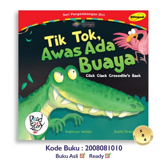 Buku Cerita Anak Bilingual Tik Tok As Ada Buaya Kathryn Erlangga