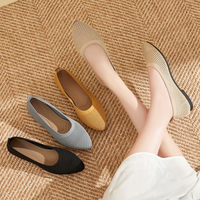 Flat Shoes Rajut 111 Sepatu Rajut Wanita Sepatu Kerja