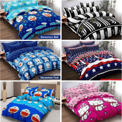 Bedcover Set LADY ROSE Disperse Doraemon Varian - Motip Karakter Collection 180x200