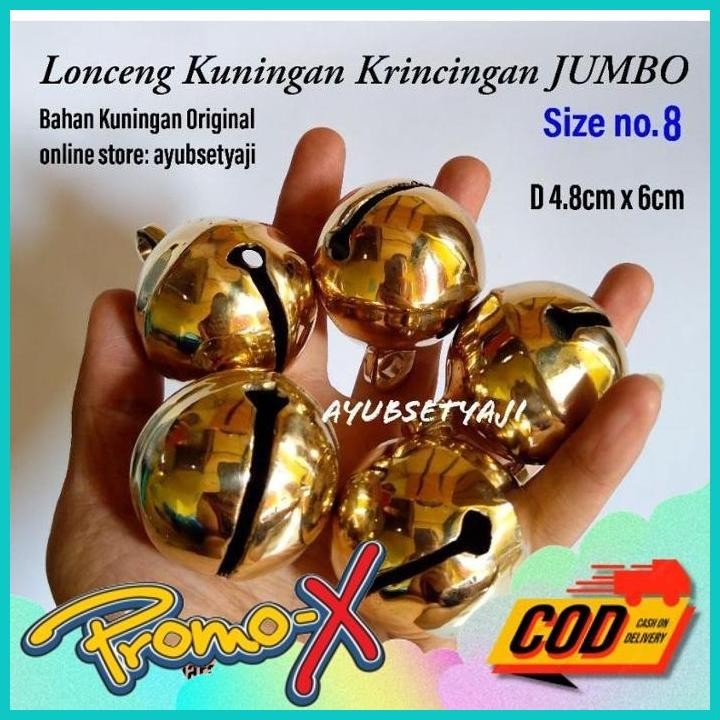 LONCENG KUNINGAN NO8 ( DIAMETER 4.8CM ) KLINTINGAN KRINCINGAN BEL LONCENG KUNINGAN NO 8 BRASS BELL K