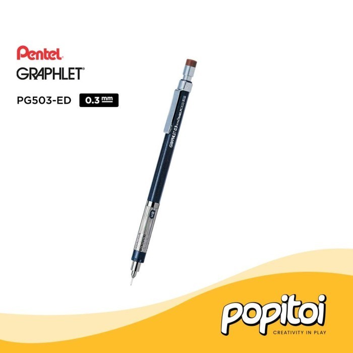 

Pentel Graphlet Mechanical Pencil 0.3 0.4 0.5 0.7 0.9Mm Pensil Mekanik