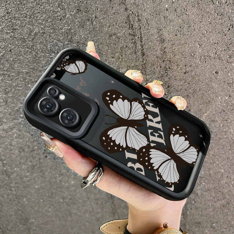 Casing Hp OPPO Reno 8 5G OPPO Reno 8T Case kupu-kupu pelindung lensa kamera Kesing HP Pegangan anti 