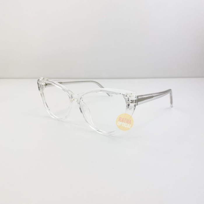 Frame Kacamata Korea Wanita Cat Eye Ro 2003 Lensa Nus Bening