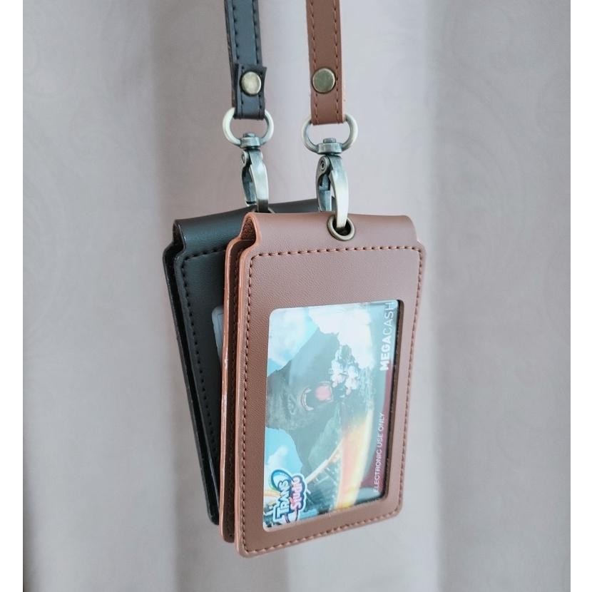 

ID CARD NAME TAG KULIT HOLDER DOUBLE FLIP MAGNET TERBARU KEKINIAN 3.3