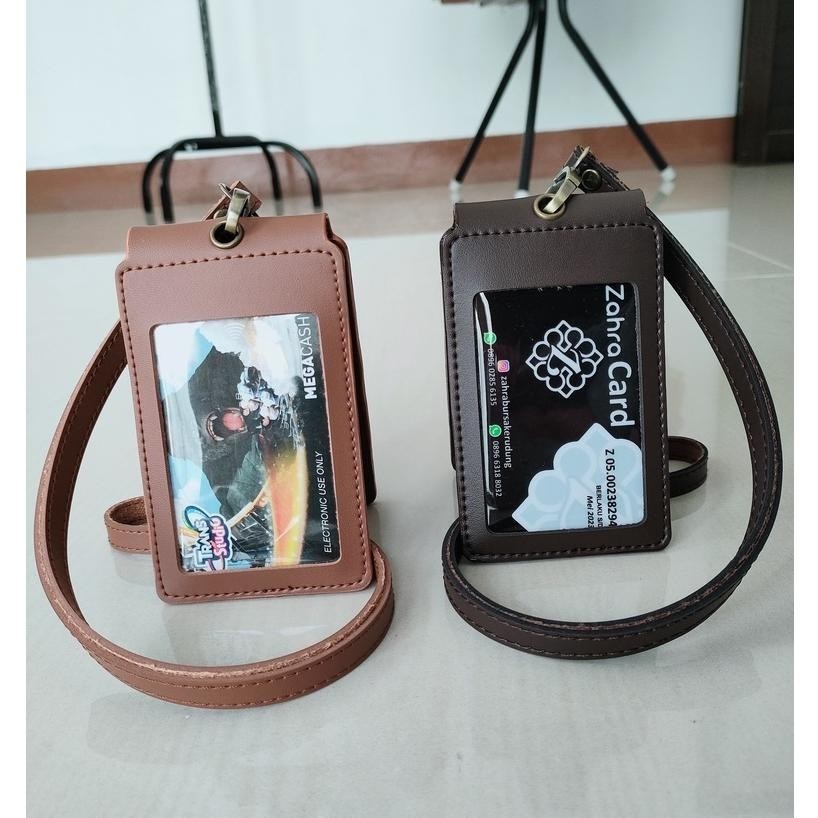 

ID CARD NAME TAG KULIT HOLDER DOUBLE FLIP MAGNET TERBARU KEKINIAN COD