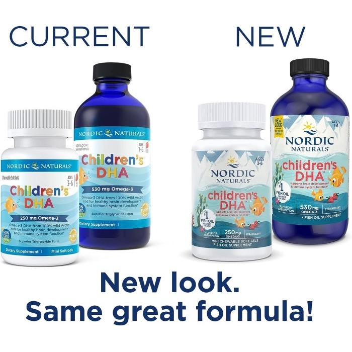 [Original] Nordic Naturals Children Dha Ages 1-6 Strawberry 530Mg 19Ml