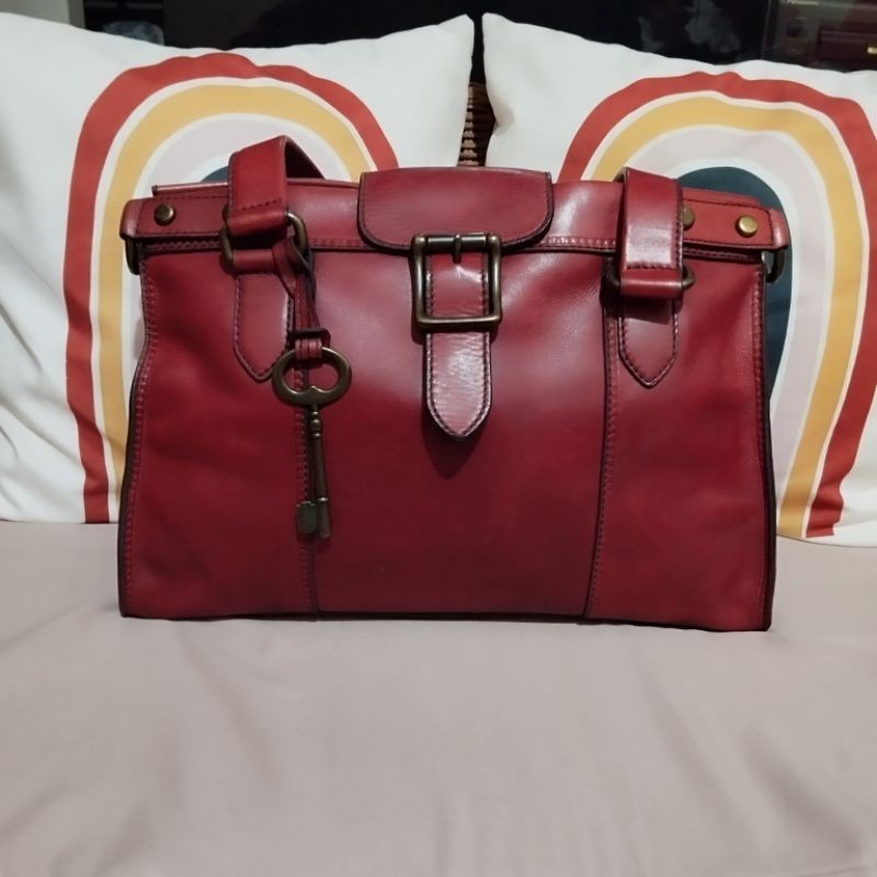 Tas fossil vrv satchel red