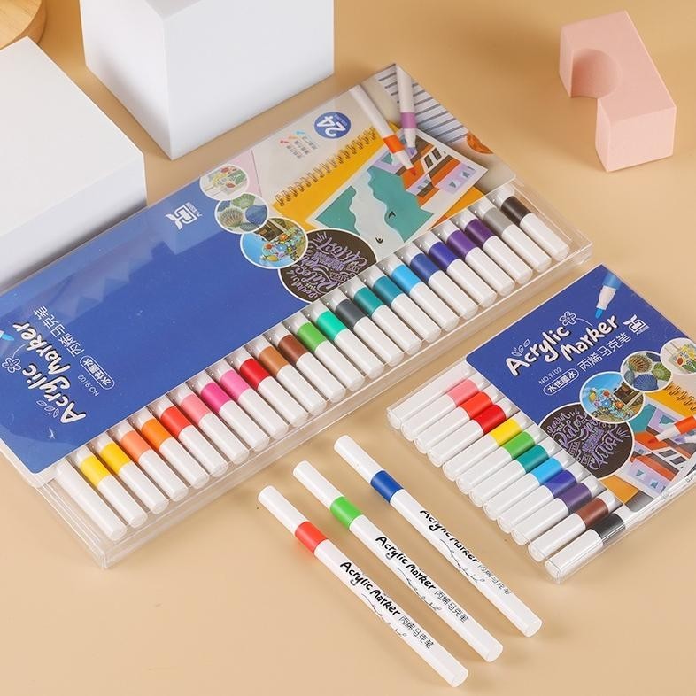 

et-98 Pen Akrilik Marker Warna Cepat Kering Tahan Air / Spidol Acrylic Painter / Menggambar Kreativitas Seni Edukasi Anak Berkualitas