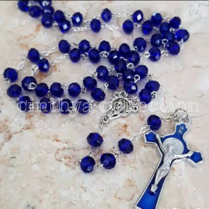 Mayu Rosario Kristal Biru Navy