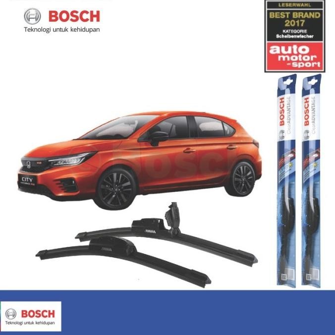 Wiper Frameless Honda New City Hatchback Sepasang Bosch