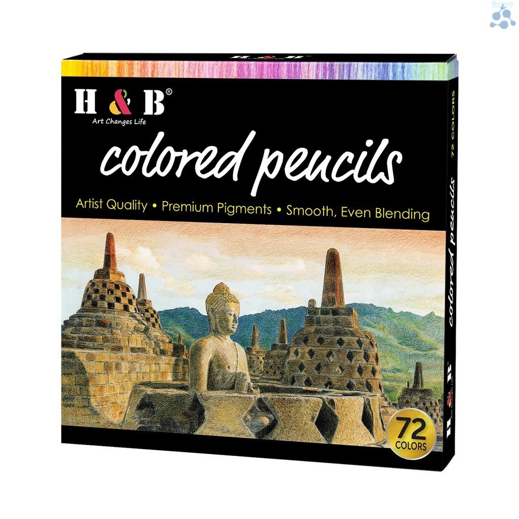 

[local ship] H&B Oil Colored Pencils Set 72 Color Pre-Sharpened Color Sketch Pencils Art Supplies for Students Adults Artists Drawing Sketching Coloring Books Decoration DIY Projects Present Gift