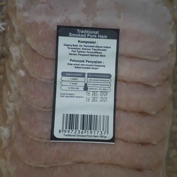 

SVEN'S SVENS CHOICE SMOKED PORK HAM | DAGING BABI OLAHAN 100 GR LC