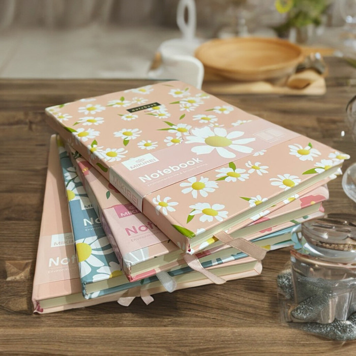 

JUAL MIKIREI Flower Journal Hardcover Diary Note Book Planner A5 Ruled