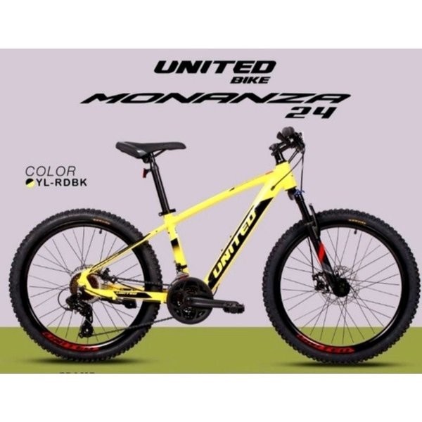 SEPEDA GUNUNG ANAK UNITED MTB 24 INCH MONANZA