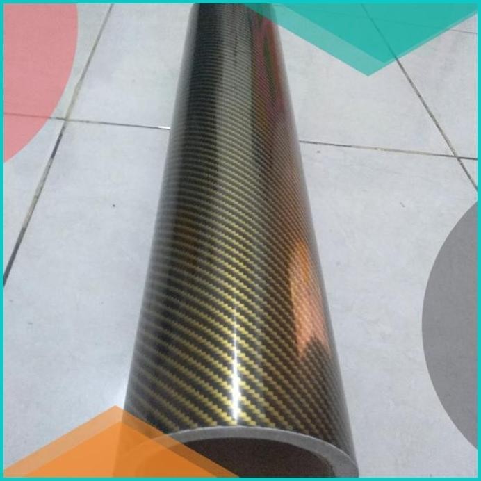 stiker karbon kevlar warna hitam gold glossy,, lebar stikernya 50cm 19