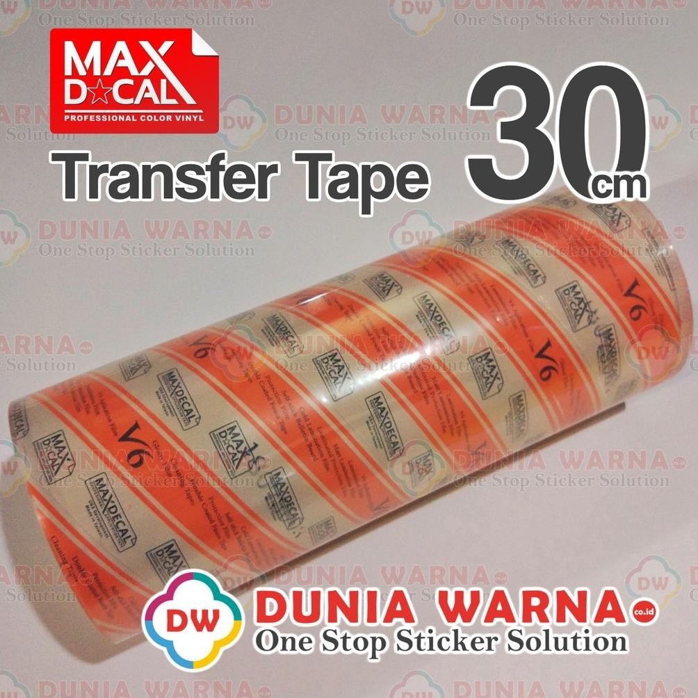 

Banyak Diskon!!! [30Cm X 100Yd] Maxdecal Masking Tape Transfer Tip Roll Plastik Bening Clear Application Cutting Sticker Abba Quality