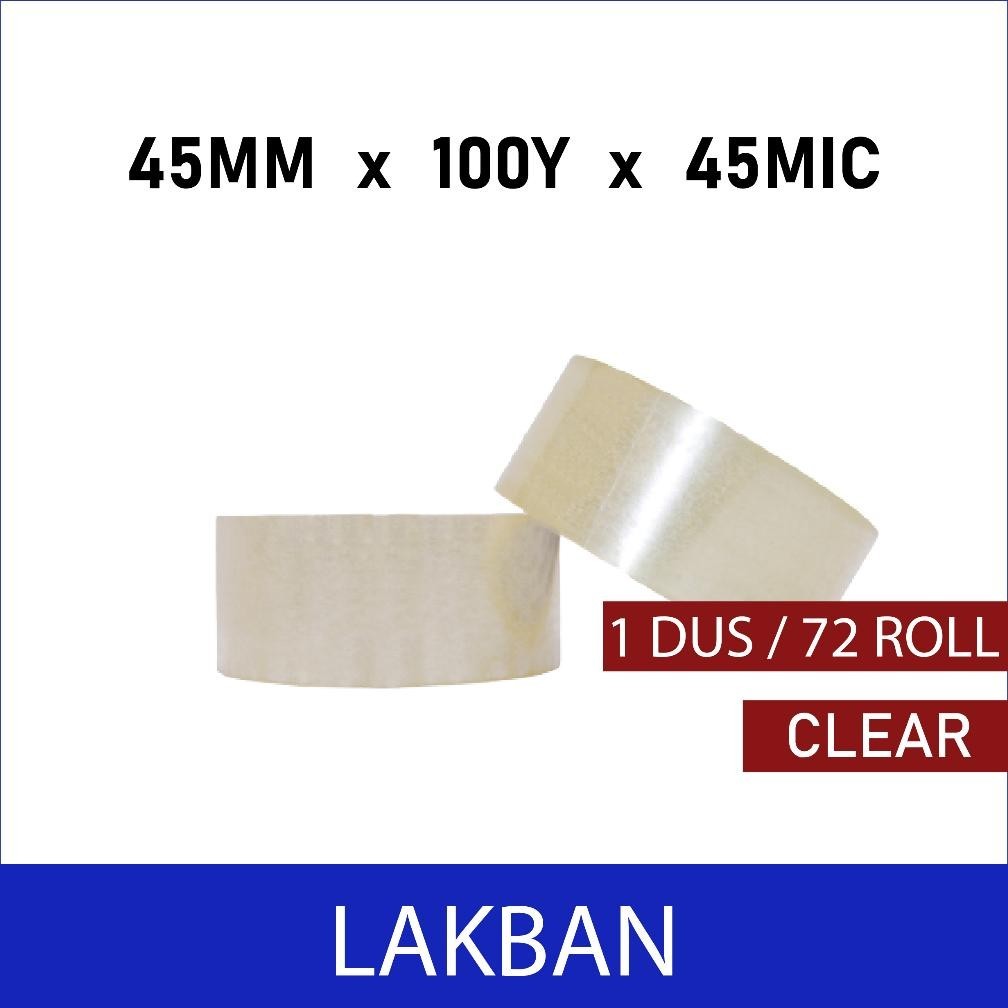 

Banyak Promooo !!! Lakban Bening/Cokelat 45Mm X 100Yard X 45Mic Kualitas Setara D@Imaru 1 Dus Isi 72