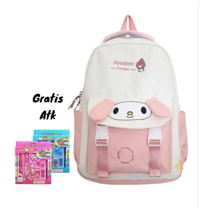 Tas ransel anak perempuan kuromi Bags  tas sekolah anak botol minum nano spray jam COD