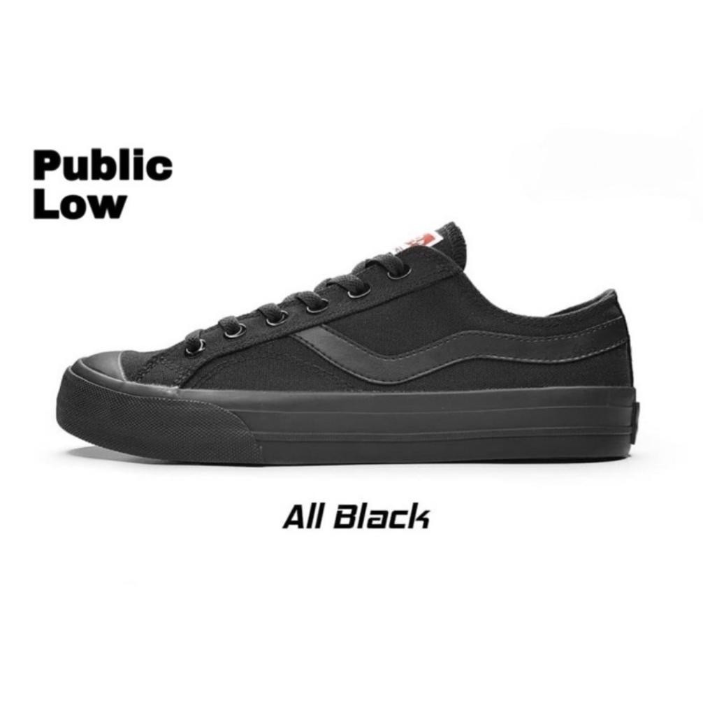 Skena Sepatu Vantela Low All Black Pendek Full Hitam|Sepatu Full Hitam|Vantela Hitam|Sepatu Hitam Ve