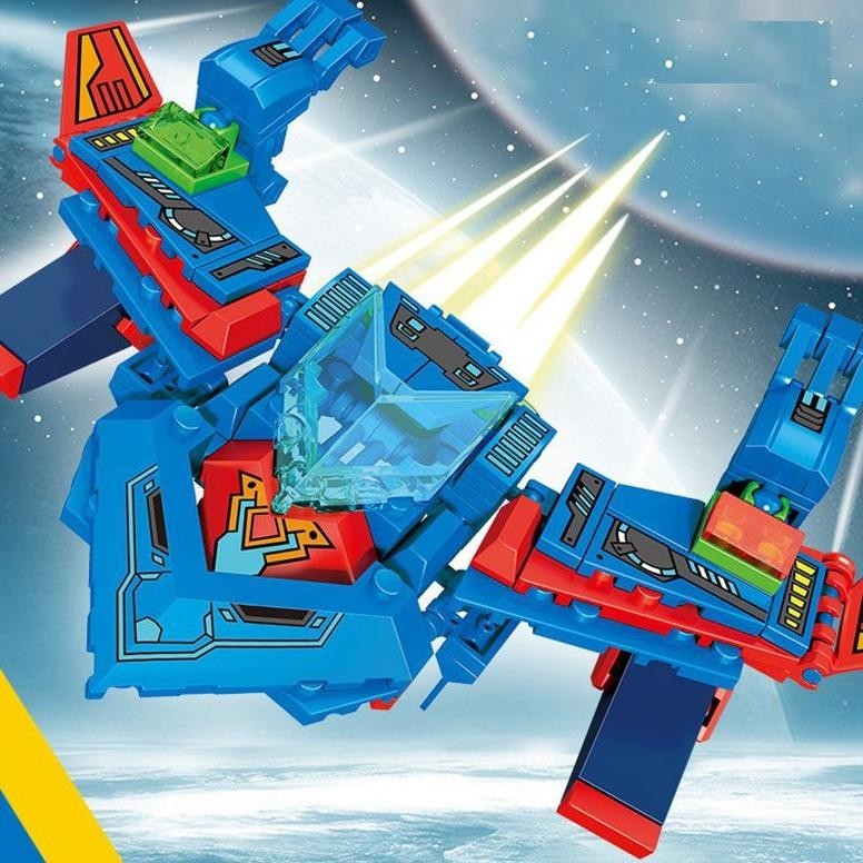 GHJ Mainan Brick Sembo Block Mecha Of Steel 4in1 Robot Transformers Mainan Anak cowok TERLARIS