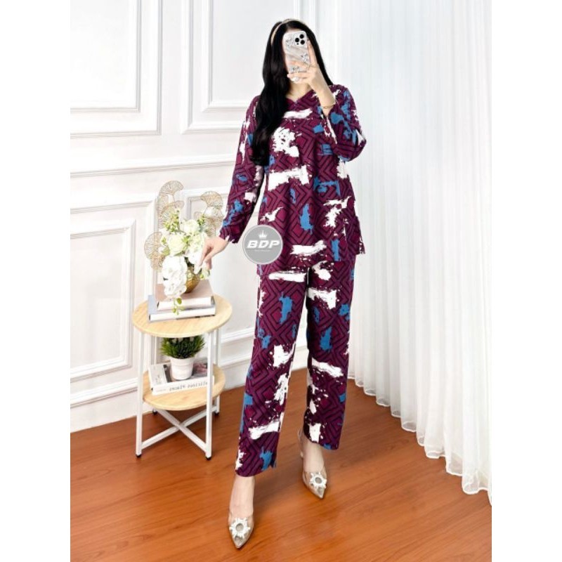 Setelan Panjang Wanita Rayon Super Halus