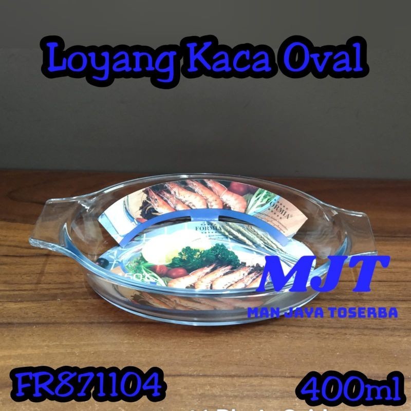 Formia Glassware Loyang Oval Kaca 400ml FR871104
