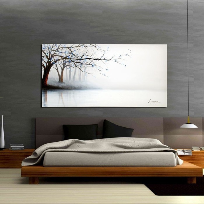 Delta Lukisan Cat Minyak Desain Pemandangan Ukuran Besar, Tanpa