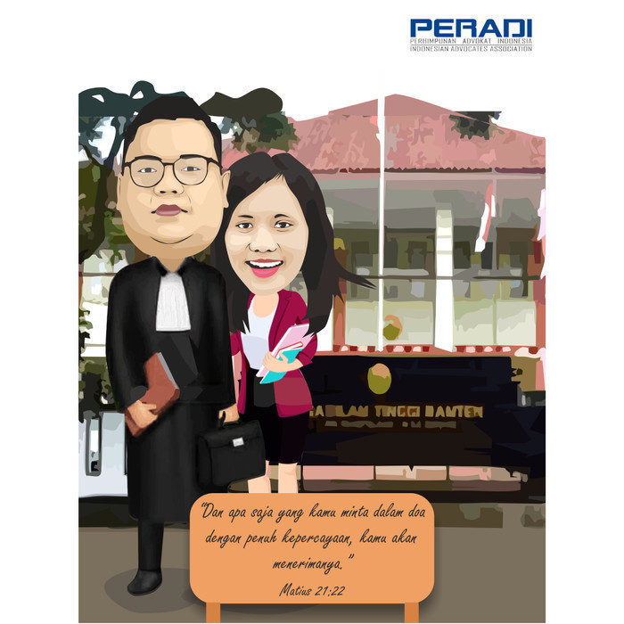 Paket Karikatur 8 Wajah A3 + Pigura