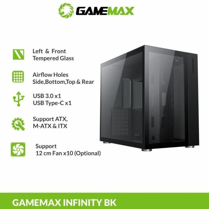 Gamemax Infinity Casing Komputer Atx - Pc Case Atx Sale!!