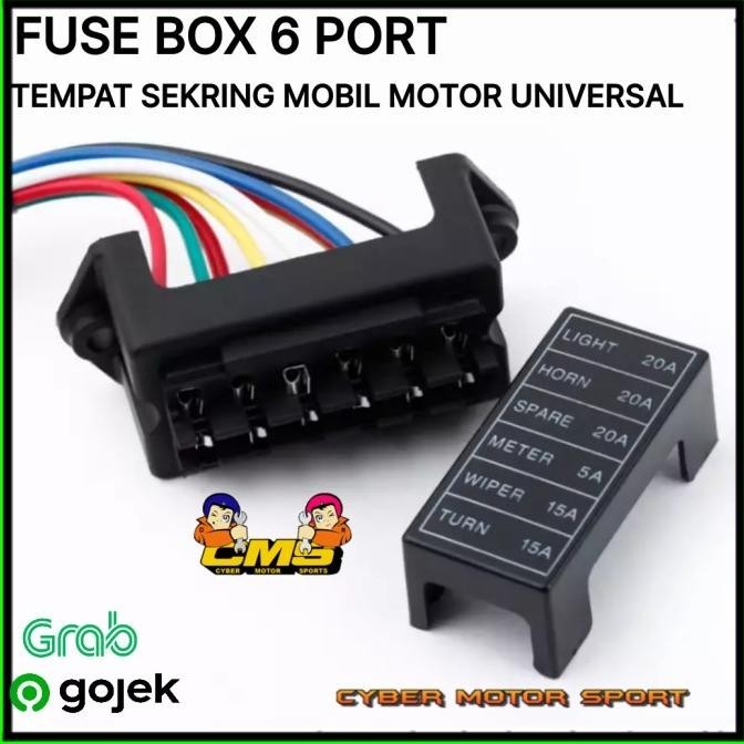 Fuse Box Universal. Tempat Sekring Mobil Motor . Kotak Sekring 12V 24V
